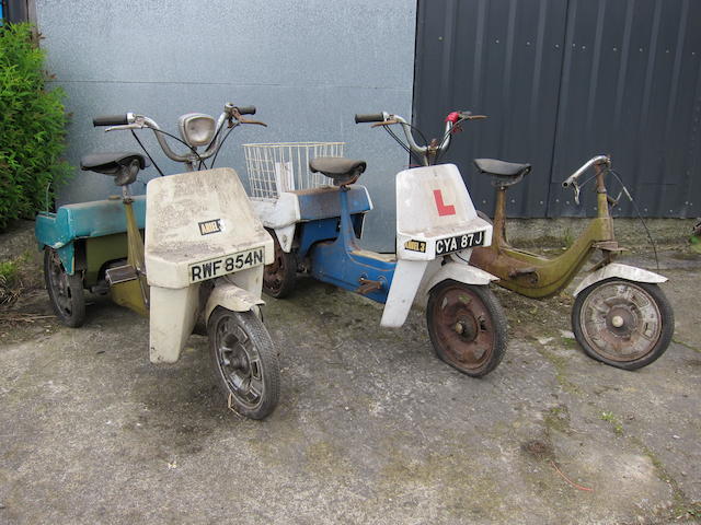 c.1970-1974 Ariel 3 Mopeds x3