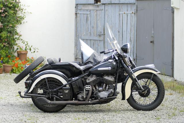 1941 Harley-Davidson 74ci Model U Motorcycle Combination