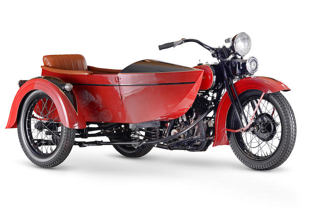 Harley-Davidson 750 cm3 Model R Side-car 1934