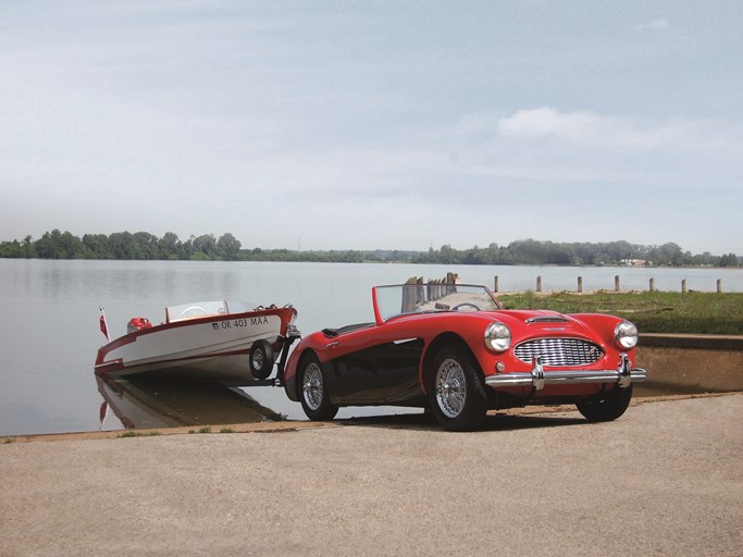 1959 Austin-Healey 100-Six and 1956 Healey Ski-Master Speedboat