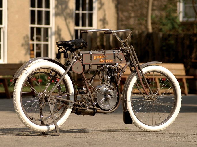 1908 Harley-Davidson Single-Cylinder Strap Tank Motorcycle