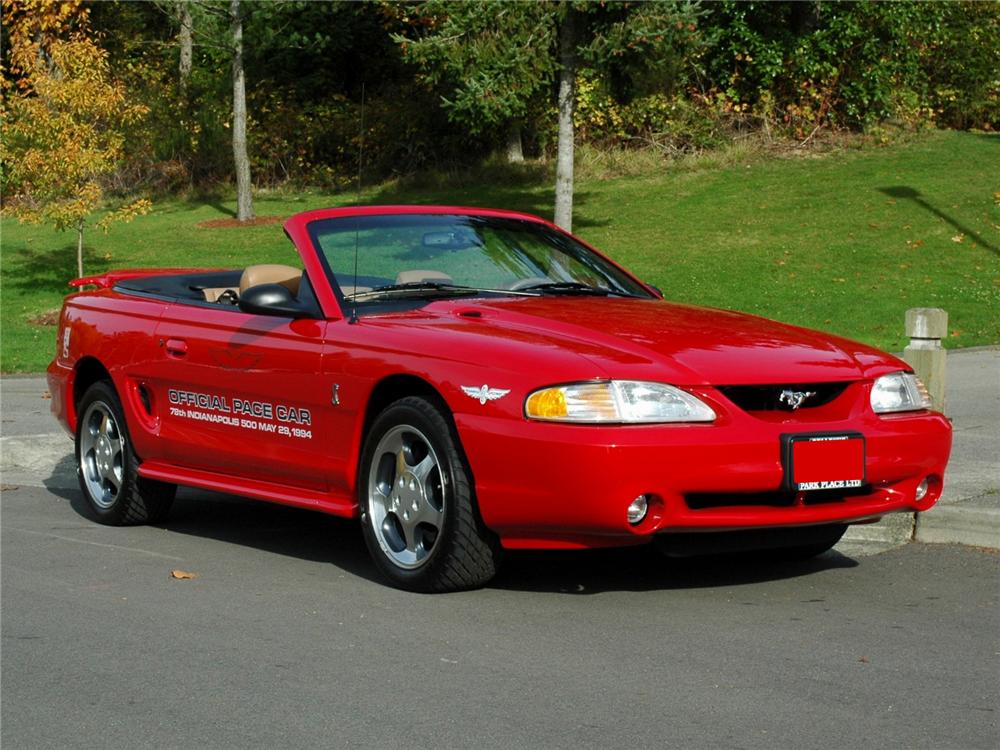 1994 FORD MUSTANG COBRA INDY PACE CAR CONVERTIBLE