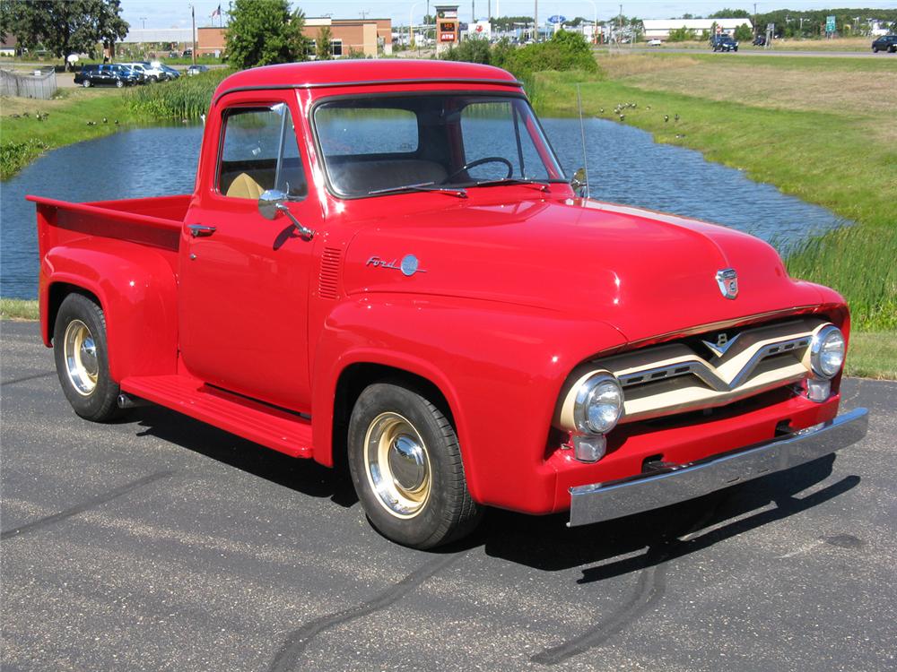 1955 FORD F-100 CUSTOM DELUXE CAB PICKUP