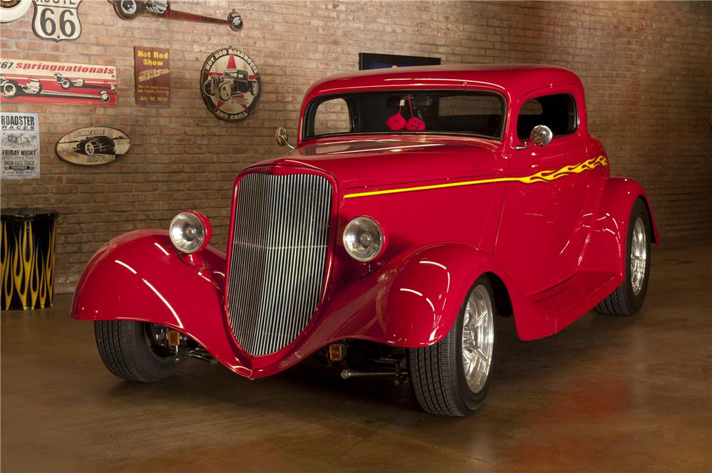 1934 FORD 3 WINDOW CUSTOM COUPE