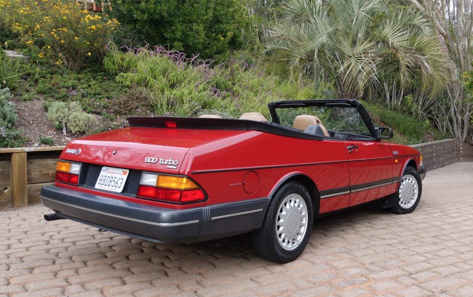 No Reserve: 34K-Mile 1989 Saab 900 Turbo Convertible 5-Speed