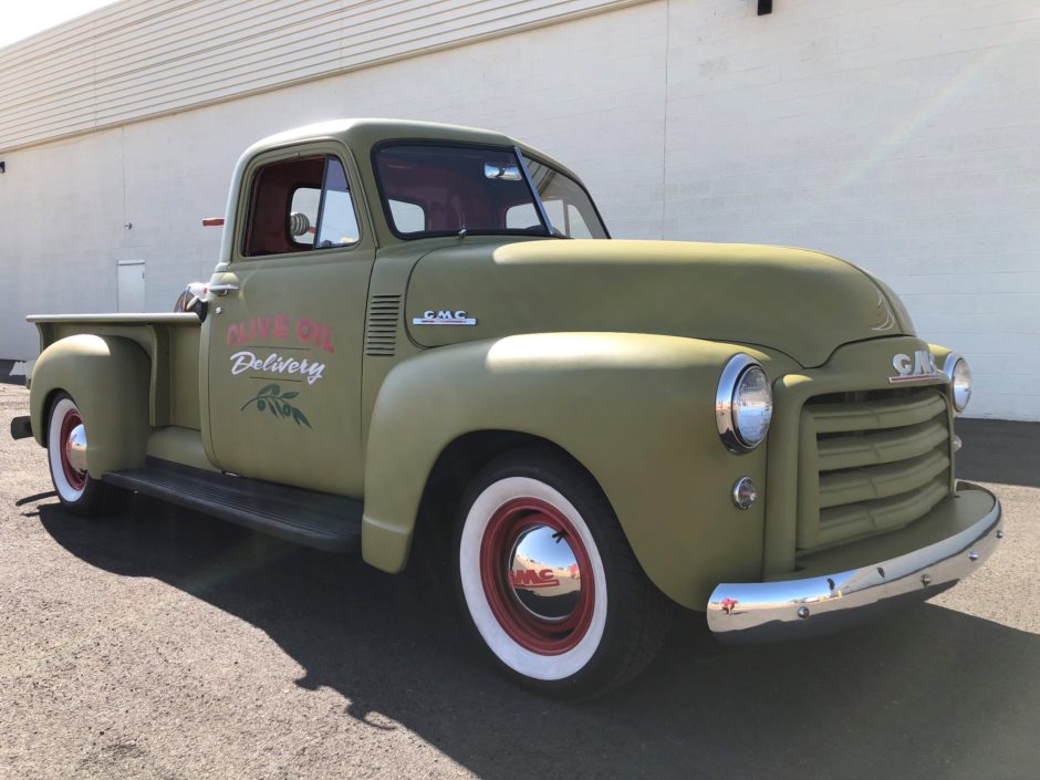 1951 GMC Stepside Pickup with Motorcycle