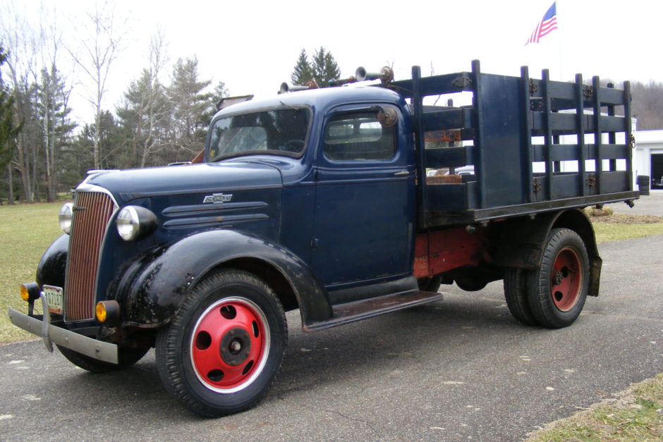 No Reserve: 1937 Chevrolet Master SB Stake Bed Truck